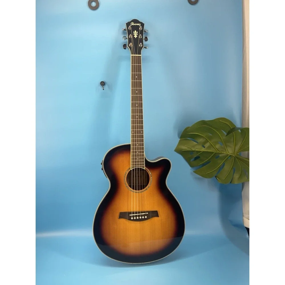 Beautiful Ibanez AEG10II-VS-R3-01 Acoustic Electric Guitar + Case